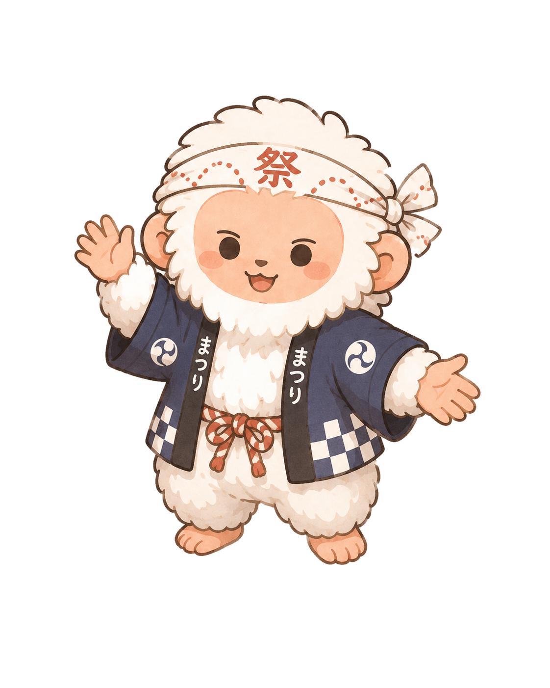 Yuki the snow monkey waving hello
